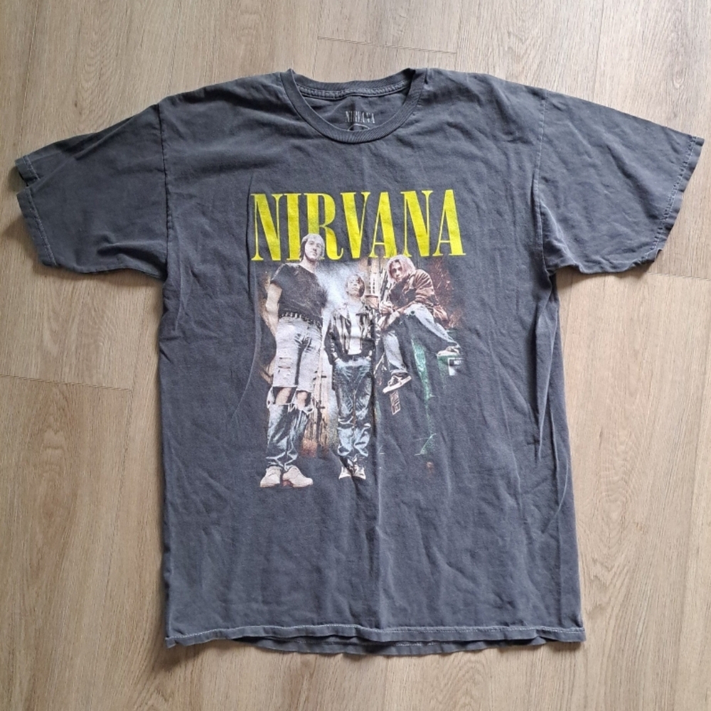 Nirvana Gray Graphic T-Shirt for Men